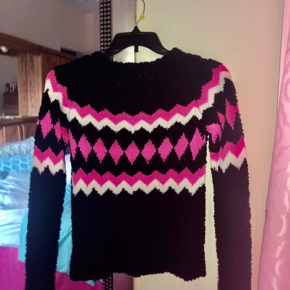 Pink/Black Patterned Arizona sweater - Picture 1 of 3